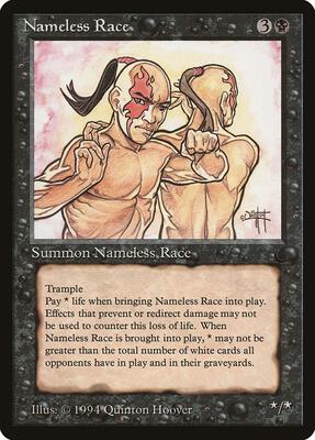 Nameless Race card from The Dark
