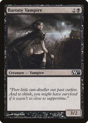 Barony Vampire card from Magic 2011 (M11)