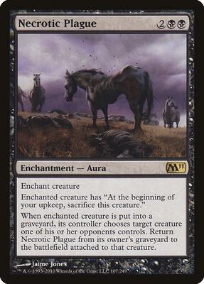 Necrotic Plague card from Magic 2011 (M11)