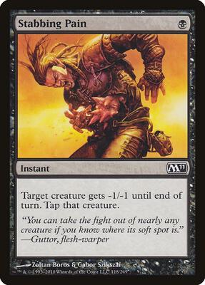 Stabbing Pain card from Magic 2011 (M11)