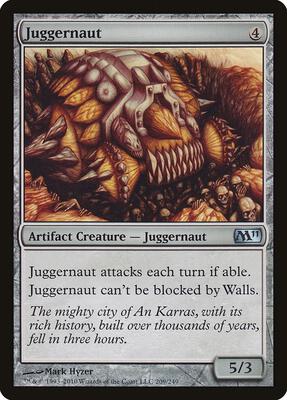 Juggernaut card from Magic 2011 (M11)