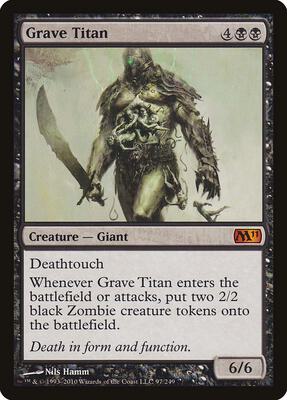 Grave Titan card from Magic 2011 (M11)