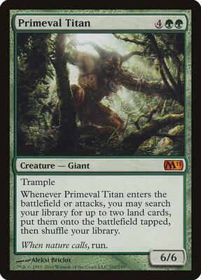 Primeval Titan card from Magic 2011 (M11)
