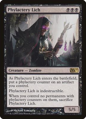 Phylactery Lich card from Magic 2011 (M11)