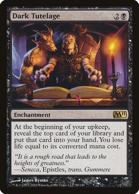 Dark Tutelage card from Magic 2011 (M11)
