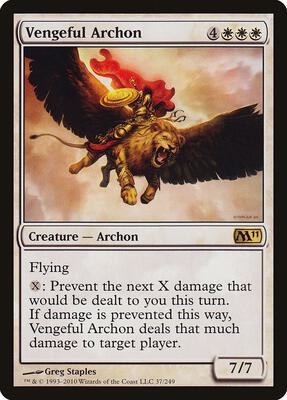 Vengeful Archon card from Magic 2011 (M11)