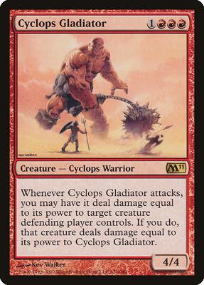 Cyclops Gladiator card from Magic 2011 (M11)