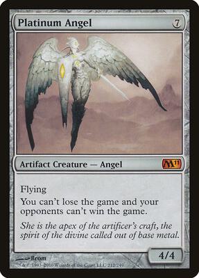 Platinum Angel card from Magic 2011 (M11)
