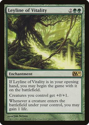 Leyline of Vitality card from Magic 2011 (M11)