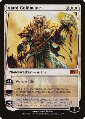 Ajani Goldmane card from Magic 2011 (M11)