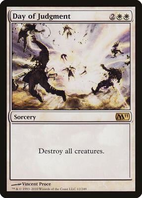 Day of Judgment card from Magic 2011 (M11)