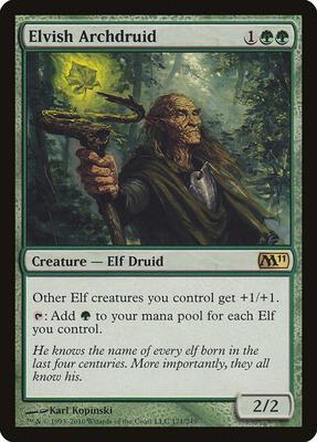 Elvish Archdruid card from Magic 2011 (M11)