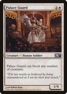 Palace Guard card from Magic 2011 (M11)