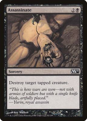 Assassinate card from Magic 2011 (M11)