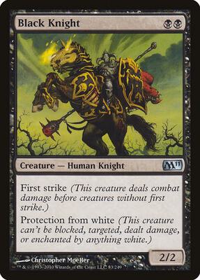 Black Knight card from Magic 2011 (M11)