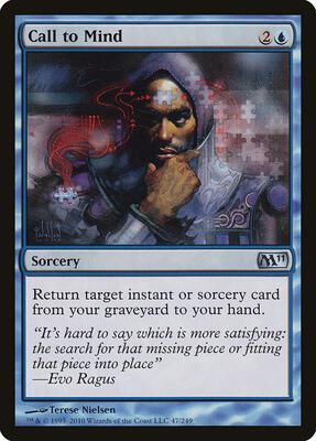 Call to Mind card from Magic 2011 (M11)