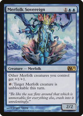 Merfolk Sovereign card from Magic 2011 (M11)