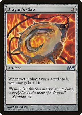 Dragon's Claw card from Magic 2011 (M11)