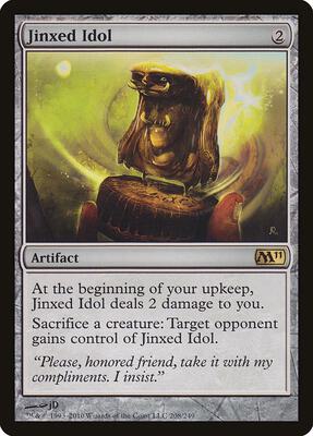 Jinxed Idol card from Magic 2011 (M11)