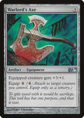 Warlord's Axe card from Magic 2011 (M11)