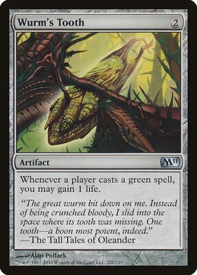 Wurm's Tooth card from Magic 2011 (M11)
