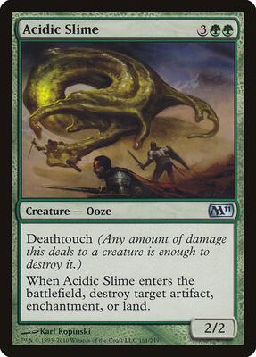 Acidic Slime card from Magic 2011 (M11)