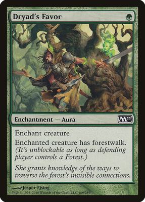 Dryad's Favor card from Magic 2011 (M11)