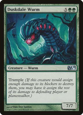 Duskdale Wurm card from Magic 2011 (M11)