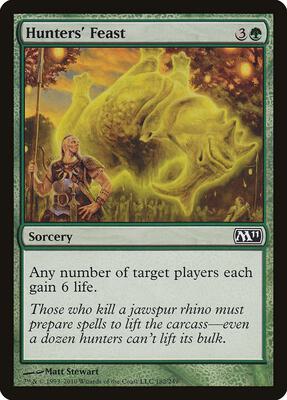 Hunters' Feast card from Magic 2011 (M11)