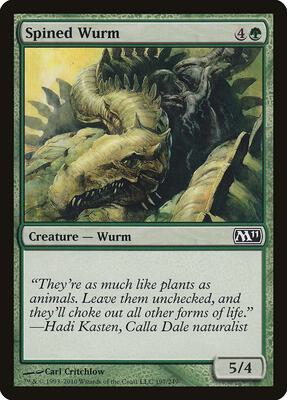 Spined Wurm card from Magic 2011 (M11)