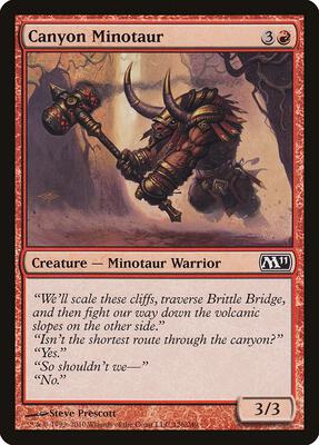 Canyon Minotaur card from Magic 2011 (M11)
