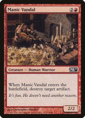 Manic Vandal card from Magic 2011 (M11)
