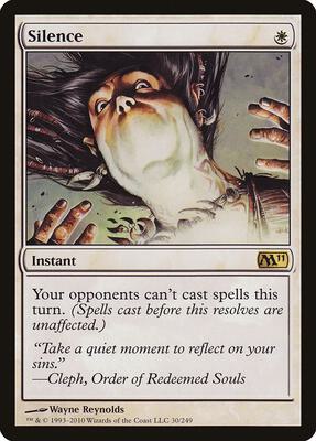 Silence card from Magic 2011 (M11)
