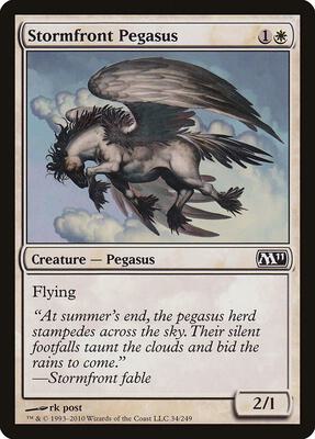 Stormfront Pegasus card from Magic 2011 (M11)