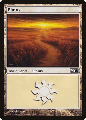 Plains (230) card from Magic 2011 (M11)