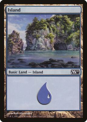 Island (234) card from Magic 2011 (M11)