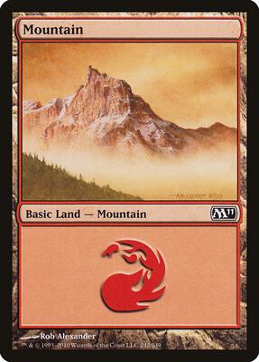Mountain (242) card from Magic 2011 (M11)