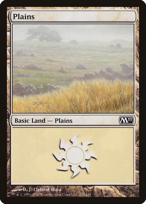 Plains (232) card from Magic 2011 (M11)