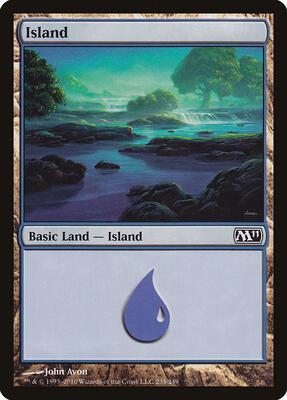Island (235) card from Magic 2011 (M11)
