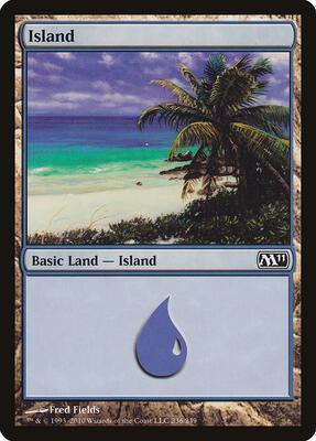 Island (236) card from Magic 2011 (M11)