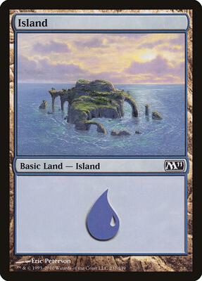 Island (237) card from Magic 2011 (M11)