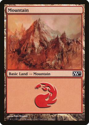 Mountain (244) card from Magic 2011 (M11)