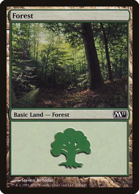 Forest (248) card from Magic 2011 (M11)