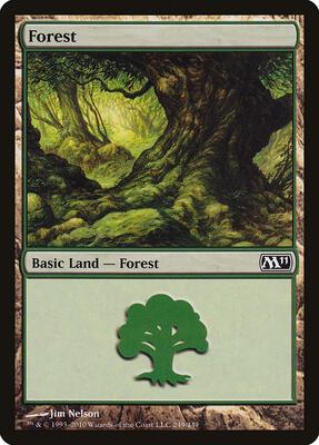 Forest (249) card from Magic 2011 (M11)