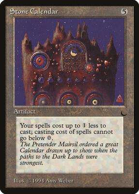 Stone Calendar card from The Dark