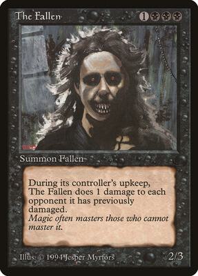The Fallen card from The Dark