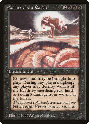 Worms of the Earth card from The Dark