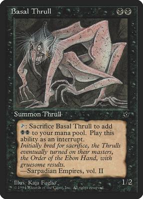 Basal Thrull (K. Foglio) card from Fallen Empires