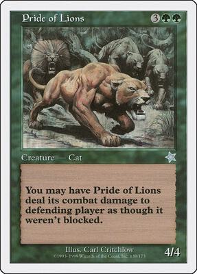 Pride of Lions card from Starter 1999