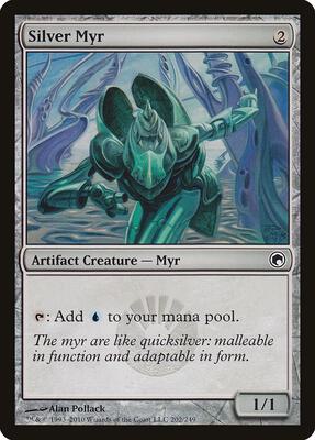 Silver Myr card from Scars of Mirrodin